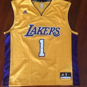 NWOT D'Angelo Russell LAKERS #1 Jersey size L
